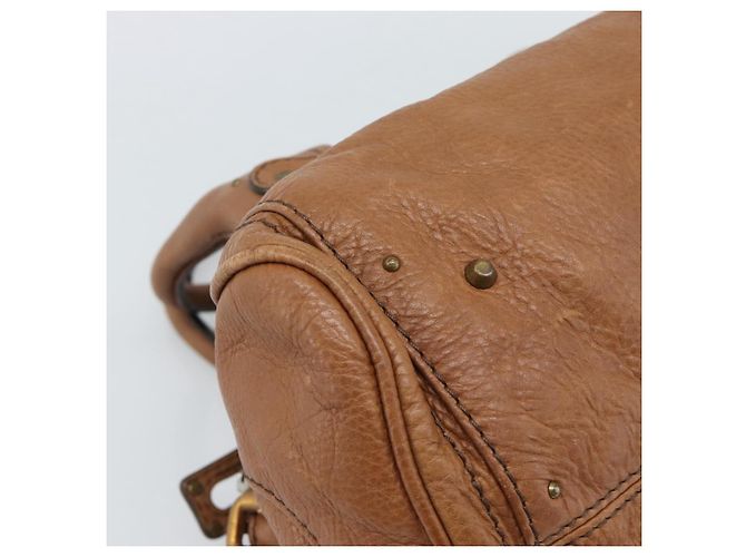 Chloé Borsa Chloe Paddington in Pelle Marrone Oro Argento Auth am11945V D'oro - vista 13
