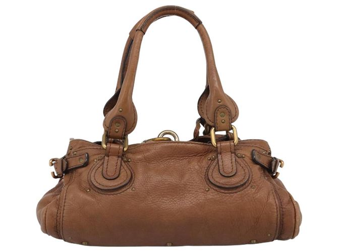 Chloé Borsa Chloe Paddington in Pelle Marrone Oro Argento Auth am11945V D'oro - vista 3