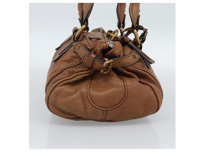 Chloé Borsa Chloe Paddington in Pelle Marrone Oro Argento Auth am11945V D'oro - vista 4
