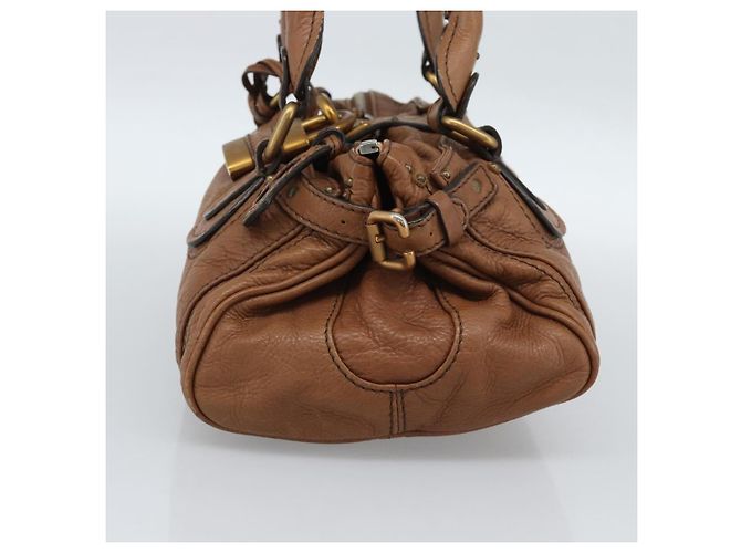 Chloé Borsa Chloe Paddington in Pelle Marrone Oro Argento Auth am11945V D'oro - vista 5