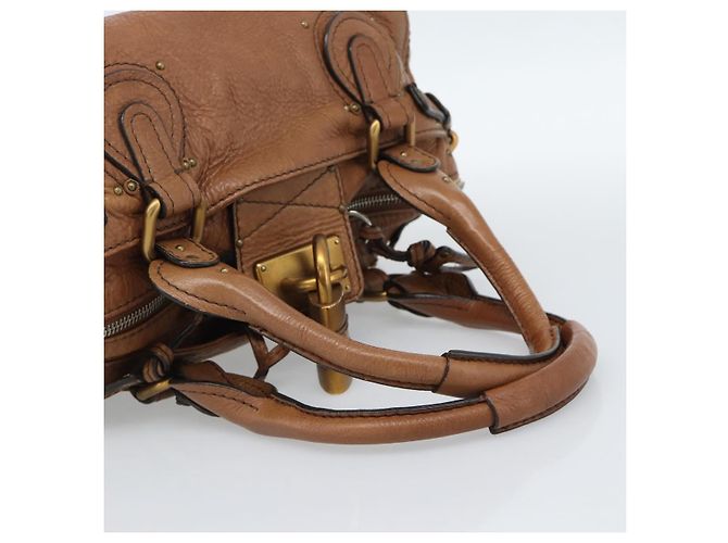 Chloé Borsa Chloe Paddington in Pelle Marrone Oro Argento Auth am11945V D'oro - vista 7