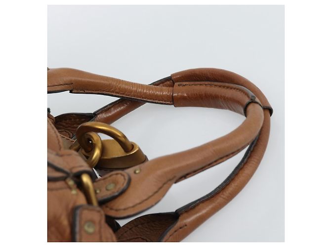 Chloé Borsa Chloe Paddington in Pelle Marrone Oro Argento Auth am11945V D'oro - vista 8