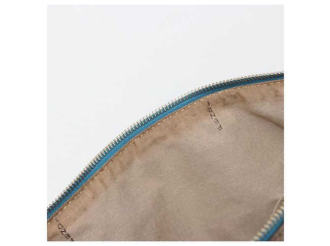 Borsa a Spalla FENDI Zucchino Canvas Beige Oro 8BR531 Auth 186711V D'oro - vista 22