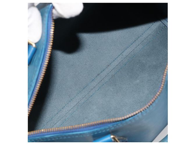 LOUIS VUITTON Borsa Epi Speedy 30 Toledo Blue M43005 LV Auth fm5357 - vista 11