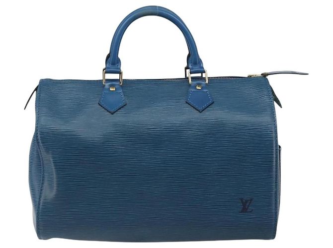 LOUIS VUITTON Borsa Epi Speedy 30 Toledo Blue M43005 LV Auth fm5357 - vista 13