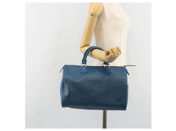 LOUIS VUITTON Borsa Epi Speedy 30 Toledo Blue M43005 LV Auth fm5357 - vista 22