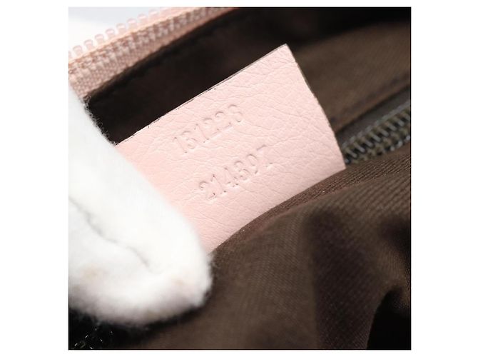 Borsa GUCCI GG Canvas Beige Oro 131228 Auth 186594 D'oro - vista 21