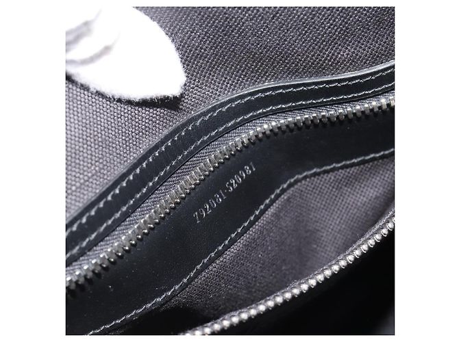 Borsa a tracolla GUCCI GG Supreme Sherry Line PVC Nero Argento 792081 Auth 188961 - vista 22