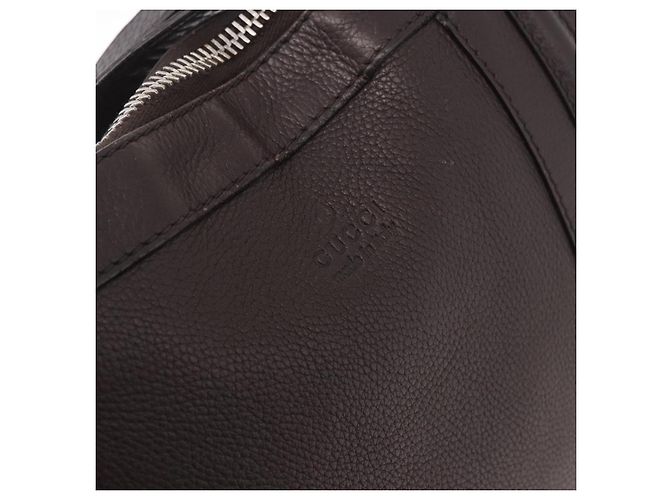Borsa a Spalla GUCCI in Pelle Marrone Argento 233329 Auth ka4905 - vista 15