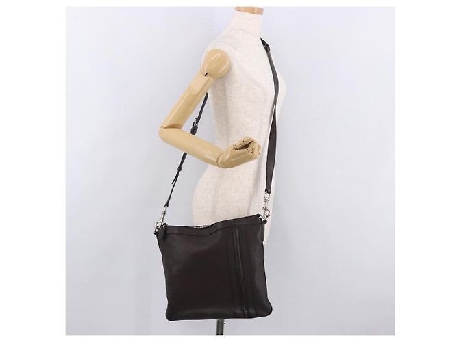 Borsa a Spalla GUCCI in Pelle Marrone Argento 233329 Auth ka4905 - vista 24