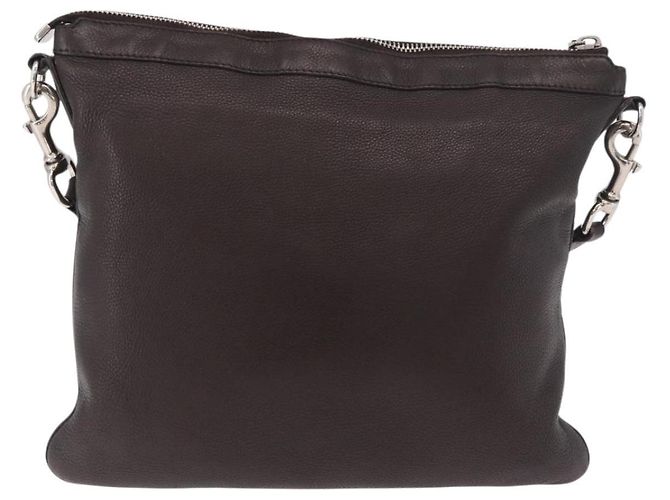 Borsa a Spalla GUCCI in Pelle Marrone Argento 233329 Auth ka4905 - vista 3