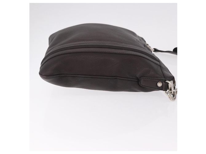 Borsa a Spalla GUCCI in Pelle Marrone Argento 233329 Auth ka4905 - vista 4