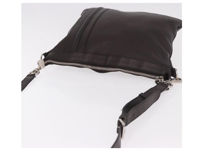 Borsa a Spalla GUCCI in Pelle Marrone Argento 233329 Auth ka4905 - vista 6
