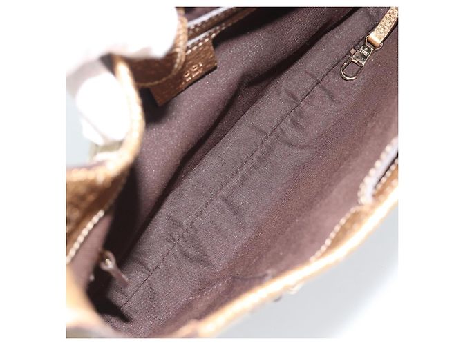 Borsa GUCCI GG Canvas Beige Oro 145778 Auth 189094V D'oro - vista 15