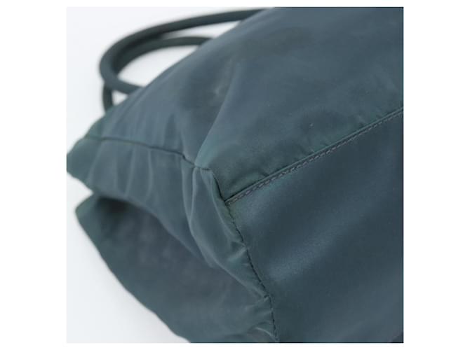 Borsa PRADA Nylon Verde Argento Auth 188780 - vista 11