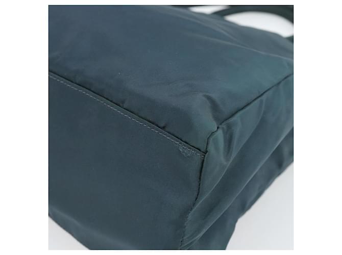Borsa PRADA Nylon Verde Argento Auth 188780 - vista 12