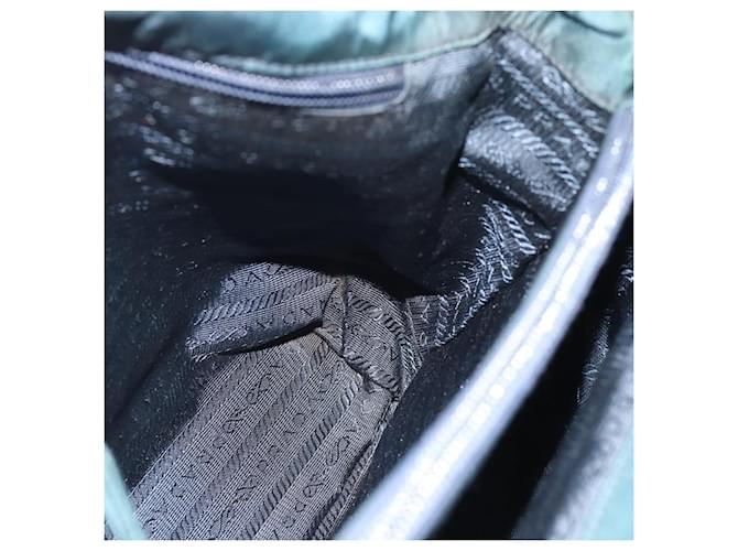 Borsa PRADA Nylon Verde Argento Auth 188780 - vista 17