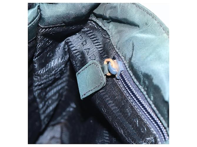 Borsa PRADA Nylon Verde Argento Auth 188780 - vista 19