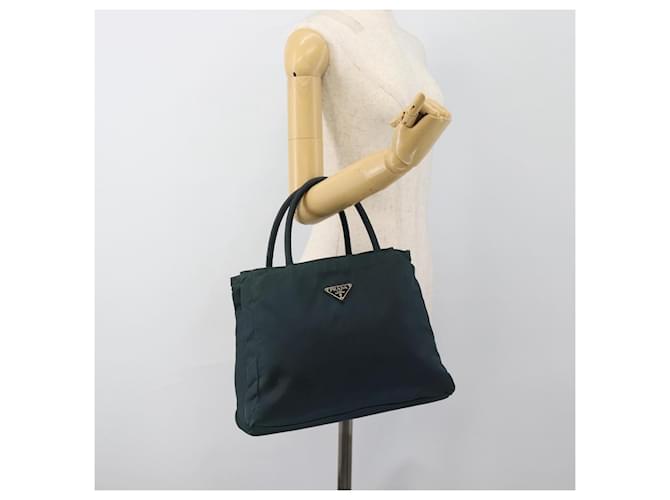 Borsa PRADA Nylon Verde Argento Auth 188780 - vista 25