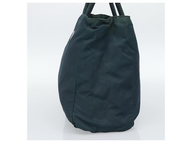Borsa PRADA Nylon Verde Argento Auth 188780 - vista 5