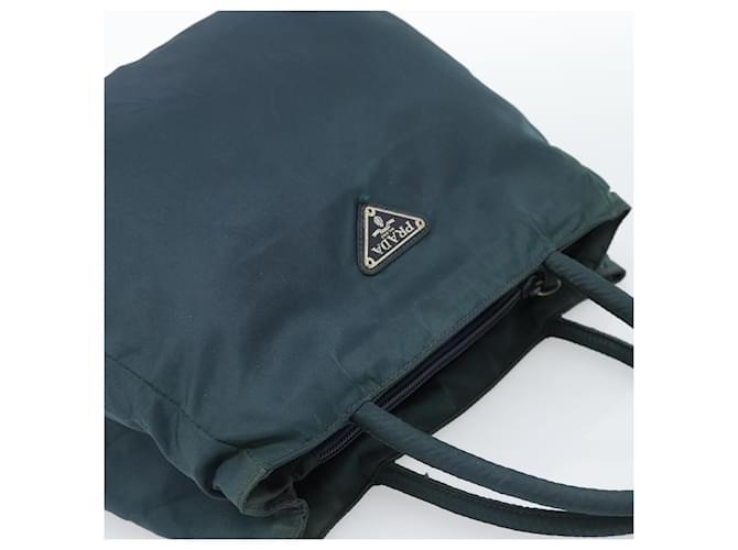 Borsa PRADA Nylon Verde Argento Auth 188780 - vista 6