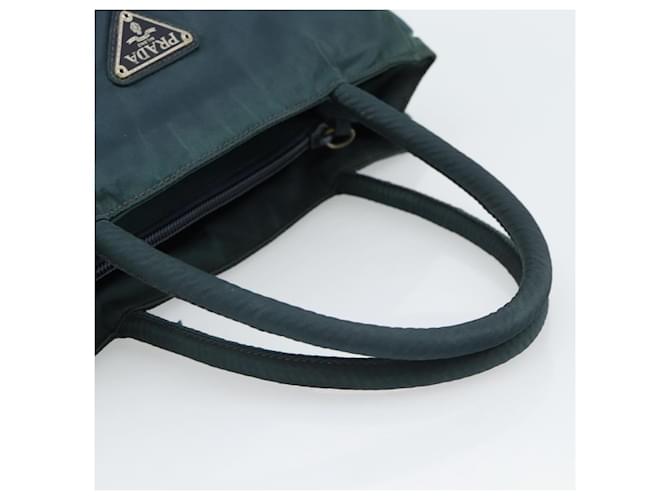 Borsa PRADA Nylon Verde Argento Auth 188780 - vista 7
