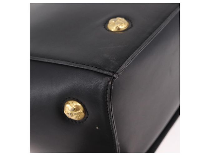 Borsa a tracolla Salvatore Ferragamo in pelle nera e oro Auth ka4956 Nero D'oro - vista 11