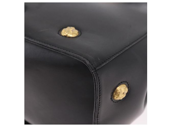 Borsa a tracolla Salvatore Ferragamo in pelle nera e oro Auth ka4956 Nero D'oro - vista 12