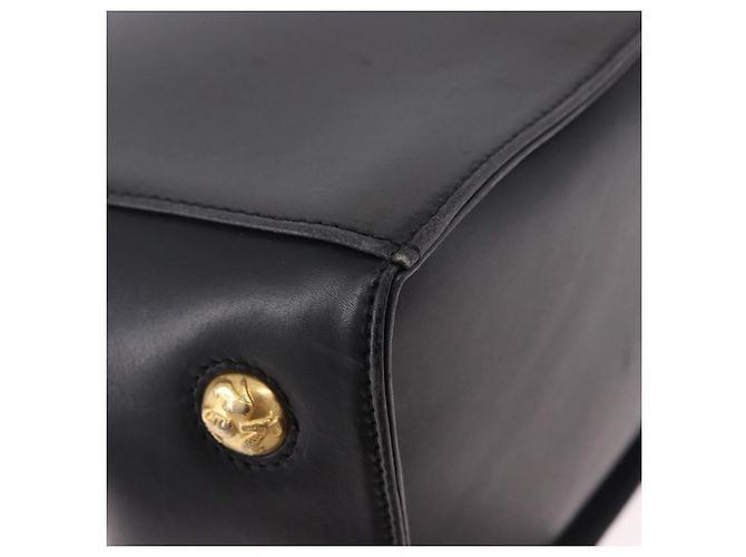 Borsa a tracolla Salvatore Ferragamo in pelle nera e oro Auth ka4956 Nero D'oro - vista 13