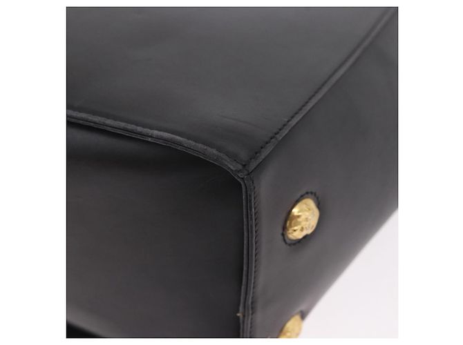 Borsa a tracolla Salvatore Ferragamo in pelle nera e oro Auth ka4956 Nero D'oro - vista 14