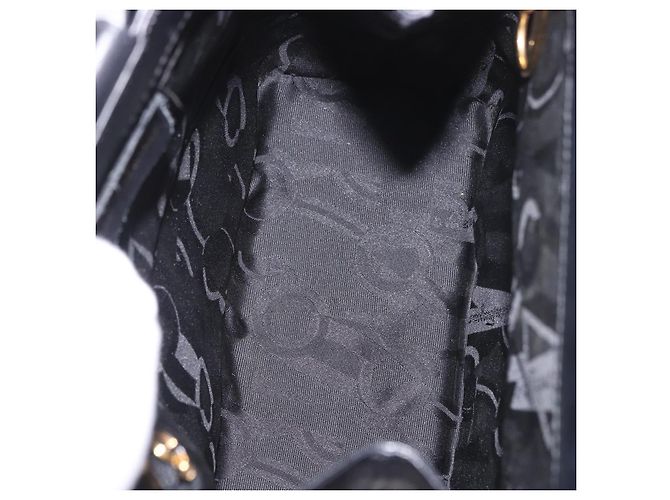 Borsa a tracolla Salvatore Ferragamo in pelle nera e oro Auth ka4956 Nero D'oro - vista 17