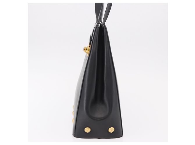 Borsa a tracolla Salvatore Ferragamo in pelle nera e oro Auth ka4956 Nero D'oro - vista 5