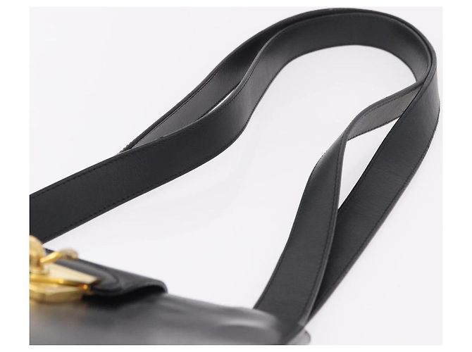 Borsa a tracolla Salvatore Ferragamo in pelle nera e oro Auth ka4956 Nero D'oro - vista 9