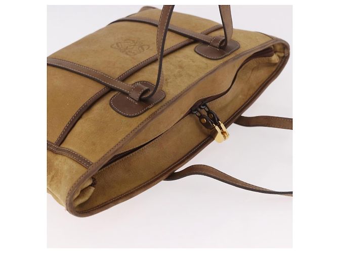 LOEWE Anagram Tote Bag Canvas Beige Gold Auth bs35617 Golden - Ansicht 6