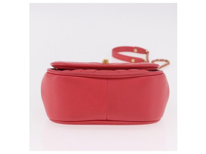 Borsa a mano CHANEL Chevron V Stitch Top Handle in pelle di agnello 2way Rosa CC Auth 189342SAM D'oro - vista 12