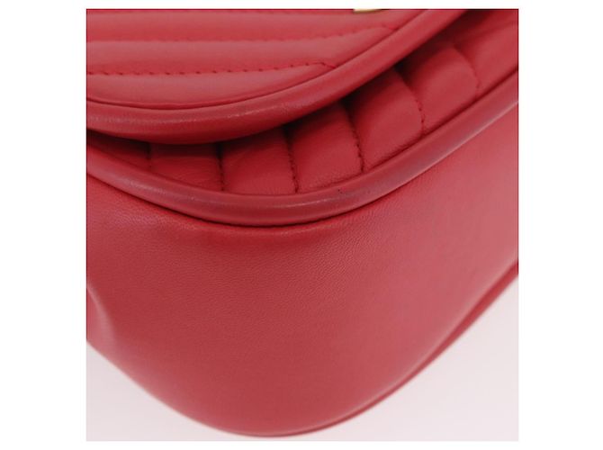 Borsa a mano CHANEL Chevron V Stitch Top Handle in pelle di agnello 2way Rosa CC Auth 189342SAM D'oro - vista 13