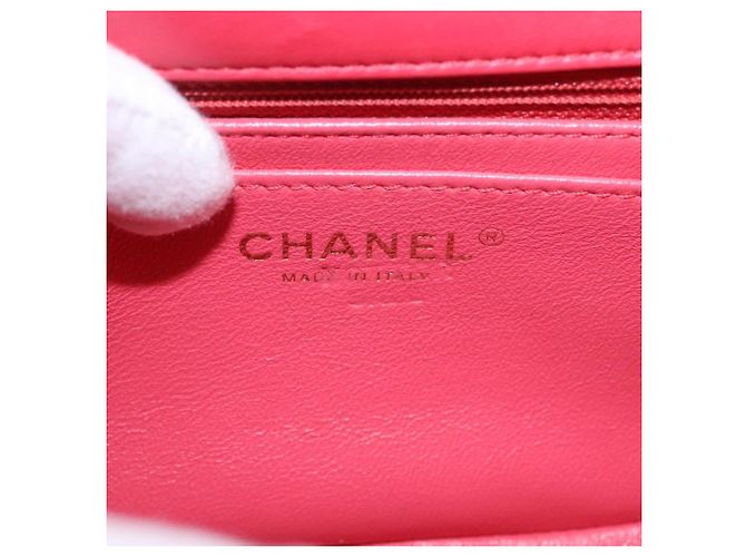 Borsa a mano CHANEL Chevron V Stitch Top Handle in pelle di agnello 2way Rosa CC Auth 189342SAM D'oro - vista 22