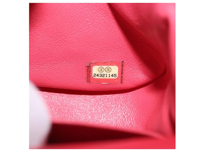 Borsa a mano CHANEL Chevron V Stitch Top Handle in pelle di agnello 2way Rosa CC Auth 189342SAM D'oro - vista 29
