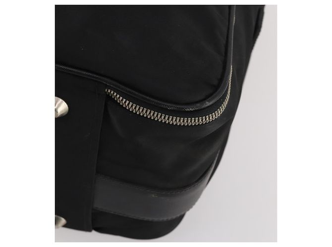 PRADA Boston Bag Nylon Schwarz Silber Authentisch bs35527 - Ansicht 10