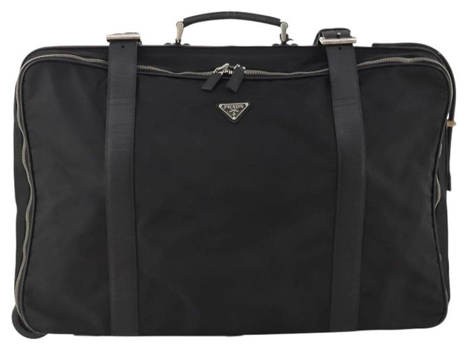 PRADA Boston Bag Nylon Schwarz Silber Authentisch bs35527 - Ansicht 2