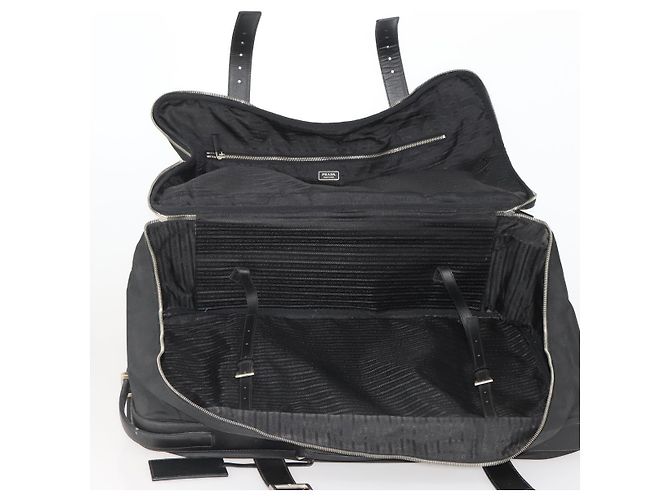 PRADA Boston Bag Nylon Schwarz Silber Authentisch bs35527 - Ansicht 20