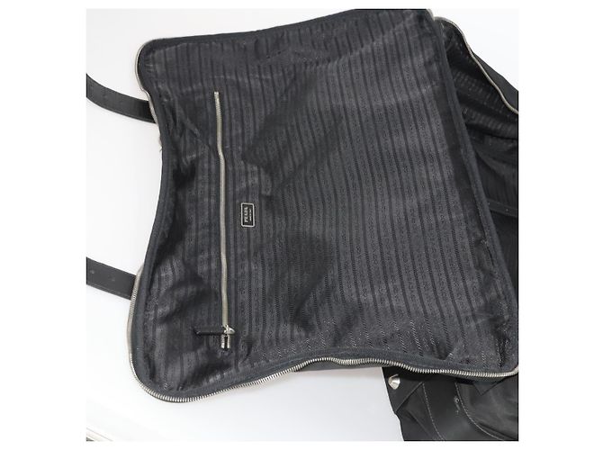 PRADA Boston Bag Nylon Schwarz Silber Authentisch bs35527 - Ansicht 21