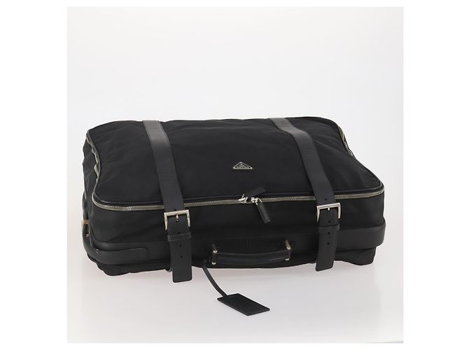 PRADA Boston Bag Nylon Schwarz Silber Authentisch bs35527 - Ansicht 6