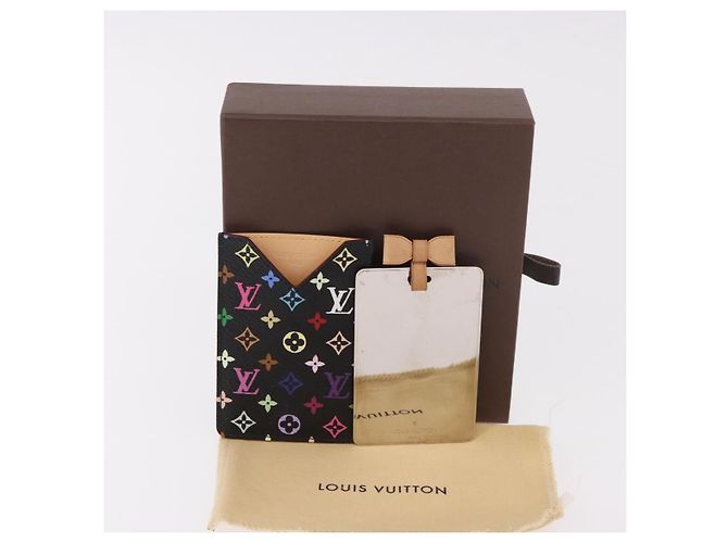 LOUIS VUITTON Monogram Multicolor Etui Mirror Black M92651 LV Auth 184415V Schwarz - Ansicht 19