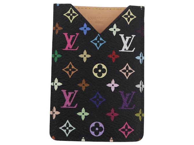 LOUIS VUITTON Monogram Multicolor Etui Mirror Black M92651 LV Auth 184415V Schwarz - Ansicht 2