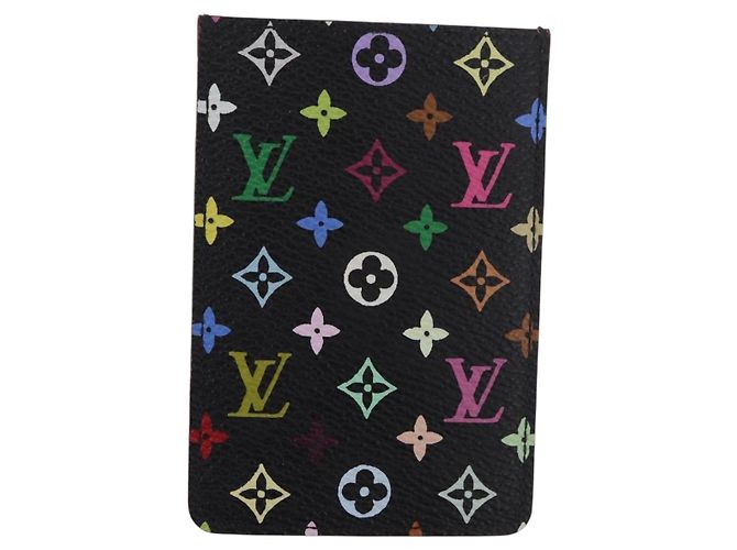LOUIS VUITTON Monogram Multicolor Etui Mirror Black M92651 LV Auth 184415V Schwarz - Ansicht 3