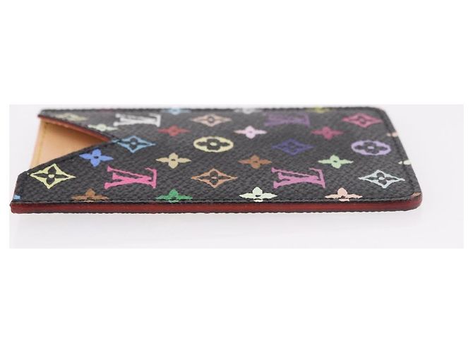 LOUIS VUITTON Monogram Multicolor Etui Mirror Black M92651 LV Auth 184415V Schwarz - Ansicht 5