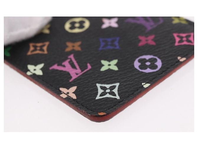 LOUIS VUITTON Monogram Multicolor Etui Mirror Black M92651 LV Auth 184415V Schwarz - Ansicht 8