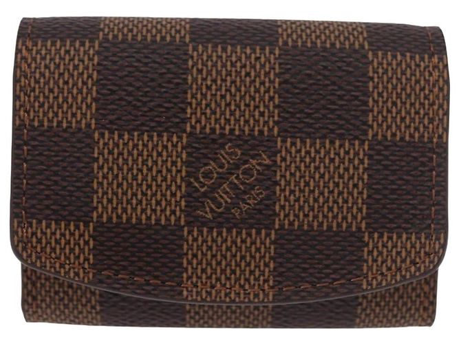 LOUIS VUITTON Damier Ebene Cuffs&Cuff Case Cuffs Silver M64675 LV Auth BA13620V Argento - vista 2