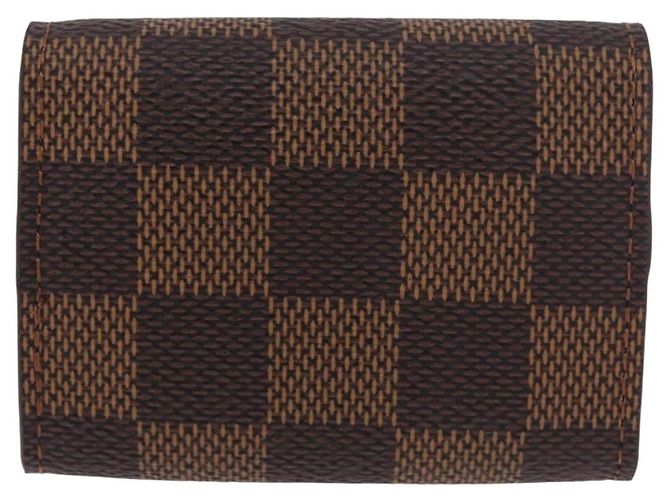 LOUIS VUITTON Damier Ebene Cuffs&Cuff Case Cuffs Silver M64675 LV Auth BA13620V Argento - vista 3